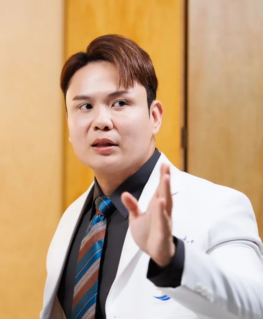 Dr. Sun explaining a treatment plan